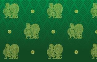 swan pattern for sari design vector