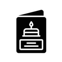 birthday card Glyph Icon White Background vector