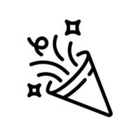 confetti Line Icon White Background vector