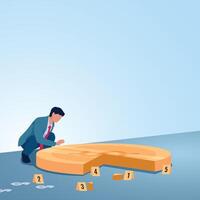 A man examines the remains of large amounts of money at a crime scene. Illustration for corruption investigations, bribery investigations and looking for traces of misappropriation of funds. vector
