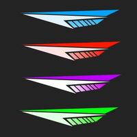 Illustration graphic set of abstract design decal stickers for elements cars vector