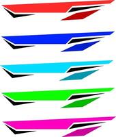 Illustration design set decal sticker for cars modify vector