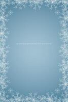 Winters snow frames. Christmas Snowflakes border. Snowy frame frozen background vector