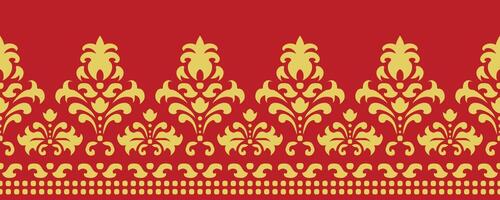 Elegant Floral Aztec Border Pattern for Textile and Framing Use. vector