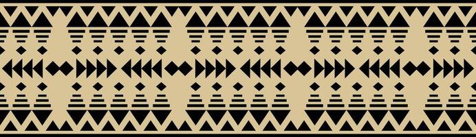 Seamless Indian Tribal Stripe Pattern for Crafting Unique Textile Border. vector