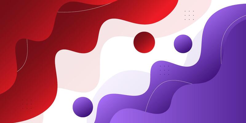 Red and purple geometric business banner design. Creative banner design with wave and line shape as template. Simple design on white horizontal banner. Eps10