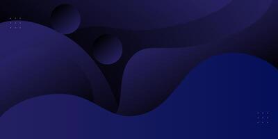 Dark blue wave 3D abstract background with realistic shadow pattern. Dark blue gradient color on the background. vector