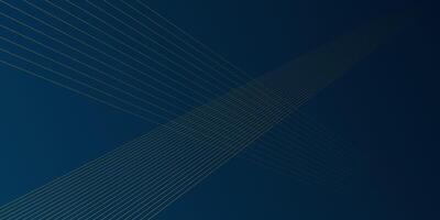 Dark blue abstract background. Futuristic tech gold line background with wavy light effect. eps10 vector