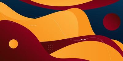 Abstract 3D wave art background design with red and orange color combination for design. Eps10 vector