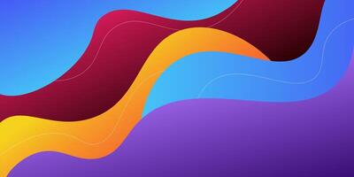 Colorful solid geometric business banner design. Creative banner design with wave shape as template. Simple and modern banner. Eps10 vector