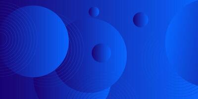Abstract dynamic blue gradient illustration background with 3D look and simple circle pattern. Cool design. Eps10 vector