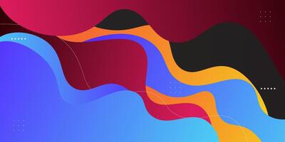 Abstract background overlapping colorful waves with simple shape pattern looks 3D. Futuristic and luxury banner design. Eps10 vector