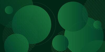 Abstract green geometric circle pattern illustration background. 3D view and simple pattern. Cool and luxury design. Eps10 vector