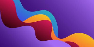 Blue and purple geometric business banner design. Creative banner design with wave shape as template. Simple design on bright horizontal banner. Eps10 vector
