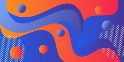 Simple abstract dark background with orange and blue wavy design. eps10 vector