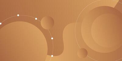 Abstract brown geometric circle gradient illustration background with 3D look and simple pattern. Cool and trendy design. vector
