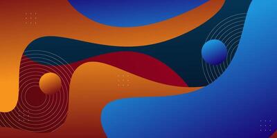 Premium colorful wavy abstract background with soft orange, red and blue gradients in the background. Eps10 vector