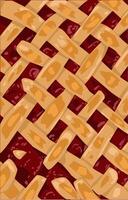 Delicious Strawberry pie close up texture pattern background vector