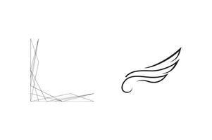 Minimalist Abstract Lines and Elegant Wing Design. vector