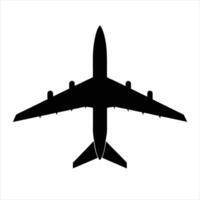 Airplane Silhouette on White Background - Stunning Aviation Graphics vector