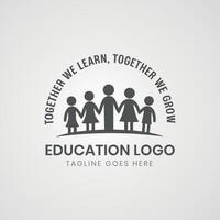 Education Logo Design Illustration For College, Campus, University, School vector