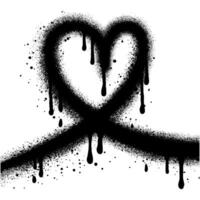 Spray graffiti heart symbol isolated on White background. eps 10. vector