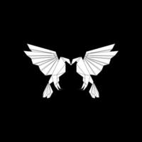 Pair Eagle Shape Inspired by Origami Form, can use for Logo, Pictogram, Bird Figure, Website, Apps, or Graphic Design Element vector