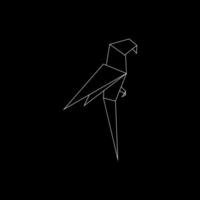 Macaw, Ara, Parrot Polygonal Lines, can use for Logo, Pictogram, Bird Figure, Website, Apps, or Graphic Design Element. Series 2 vector