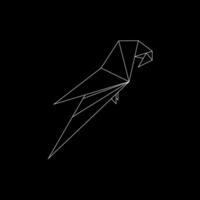 Macaw, Ara, Parrot Polygonal Lines, can use for Logo, Pictogram, Bird Figure, Website, Apps, or Graphic Design Element vector