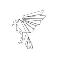 Eagle Polygonal Lines, can use for Logo, Pictogram, Bird Figure, Website, Apps, or Graphic Design Element. Series 2 vector