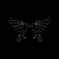 Pair Eagle Polygonal Lines, can use for Logo, Pictogram, Bird Figure, Website, Apps, or Graphic Design Element vector