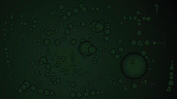abstract background or template with dark green bubbles vector