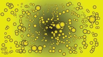 abstract background or template with yellow bubbles vector