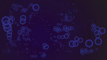 abstract background or template with dark blue bubbles vector