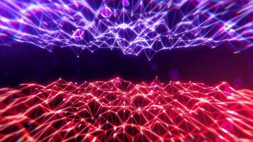 Red and blue abstract Suitable for tech concept designs, network security visuals, digital communication themes, futuristic backgrounds, and abstract technology illustrations. video