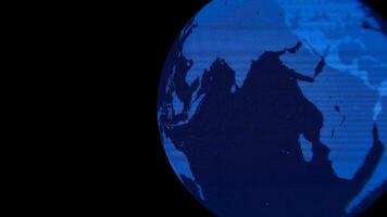 globe earth a black backdrop. Perfect for science, space, geography, and educational concepts in design projects. video