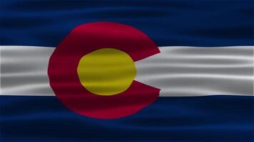 Close up animation of the Colorado flag. Colorado background. USA Template video