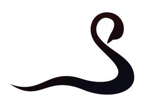 The symbol of swan with wave. vector