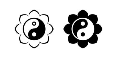 Yin Yang icon. for mobile concept and web design. illustration vector
