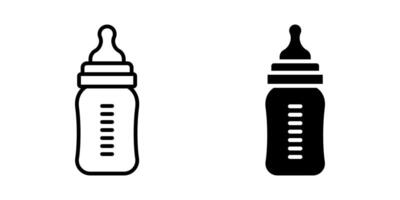 Baby bottle icon set. for mobile concept and web design. illustration vector