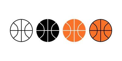 Basketball icon set. for mobile concept and web design. illustration vector
