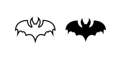 Bat icon set. Flying Bat Symbol. Halloween sign. for mobile concept and web design on white background vector