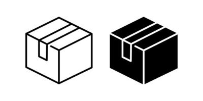 Box icon set. for mobile concept and web design. vector
