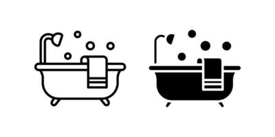 Bathtub icon. for mobile concept and web design. illustration vector