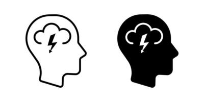 Set of Brainstorming icons. for mobile concept and web design on white background vector