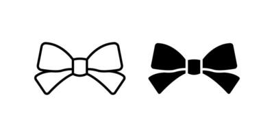 Bow icon set. ribbon Symbol. Bow tie sign. for mobile concept and web design on white background vector