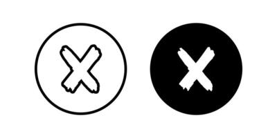 X icon set. for mobile concept and web design. illustration vector