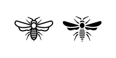 Bee icon set. for mobile concept and web design. vector