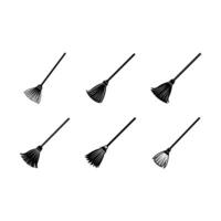 Broom and Linocut Silhouette Design vector