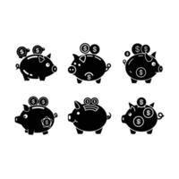 High-Yield Savings Accounts and Linocut Silhouette Design vector